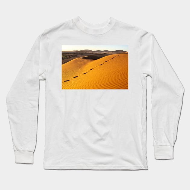 Footsteps in the sand. Long Sleeve T-Shirt by sma1050